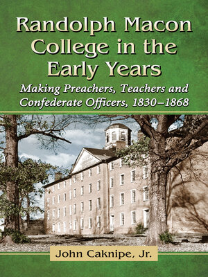 cover image of Randolph Macon College in the Early Years